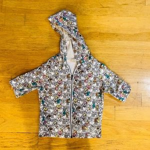 Love Rocks 3/4 sleeve hoodie zip jacket